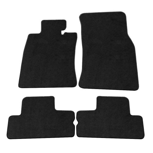  Floor Mats Fits 2002-2006 Mini Cooper | Black Nylon Flooring Protection Interior Carpets by IKON MOTORSPORTS | 2002 2003 2004 2005