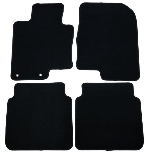  Floor Mats Fits 11-15 Kia Optima | Black Nylon Flooring Protection Interior Carpets by IKON MOTORSPORTS | 2012 2013 2014