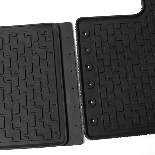  Floor Mats Fits 2012-2015 Honda Civic | Sedan Car PVC Rubber All Weather Front & Rear Black 4PCS Floor Carpets Carpet Liner by IKON MOTORSPORTS | 2013 2014