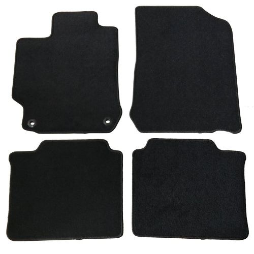  Floor Mats Fits 2012-2017 Toyota Camry | Black Nylon Front Rear Flooring Protection Interior Carpets 4PC By IKON MOTORSPORTS | 2013 2014 2015 2016