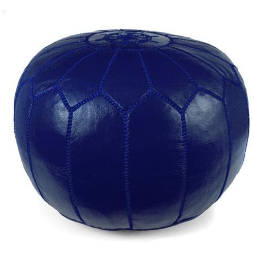  IKRAM DESIGN Moroccan Pouf, Dark Tan, 20-Inch by 13-Inch