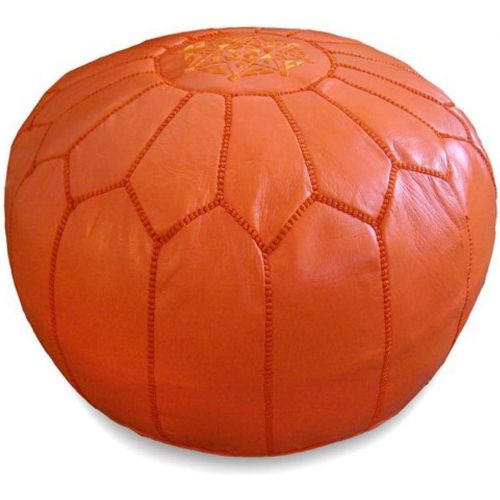  IKRAM DESIGN Moroccan Pouf, Dark Tan, 20-Inch by 13-Inch