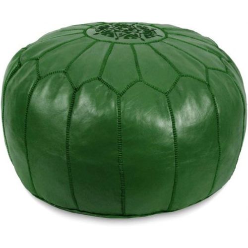  IKRAM DESIGN Moroccan Pouf, Dark Tan, 20-Inch by 13-Inch