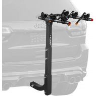 [아마존베스트]IKURAM 3 Bike Rack Bicycle Carrier Racks Hitch Mount Double Foldable Rack for Cars, Trucks, SUVs and minivans with a 2 Hitch Receiver