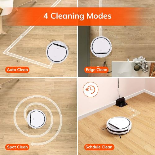  [아마존베스트]ILIFE V3s Pro Robot Vacuum Cleaner, Tangle-free Suction , Slim, Automatic Self-Charging Robotic Vacuum Cleaner, Daily Schedule Cleaning, Ideal For Pet Hair，Hard Floor and Low Pile