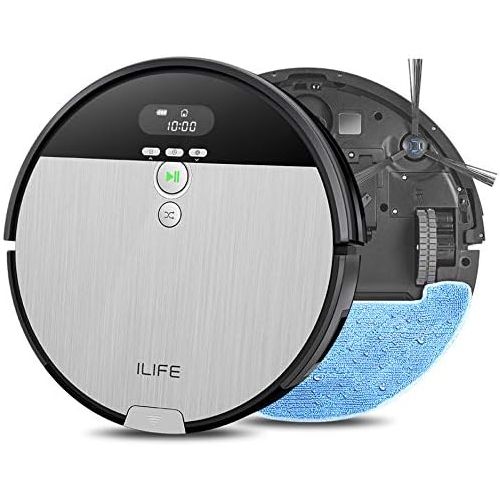  [아마존베스트]ILIFE V8s, 2-in-1 Mopping,Robot Vacuum,Big 750ml Dustbin,Enhanced Suction Inlet,Zigzag Cleaning Path,Ideal for Pet Hair,Self-Charging Robotic Vacuum, LCD Display,Schedule,Ideal for