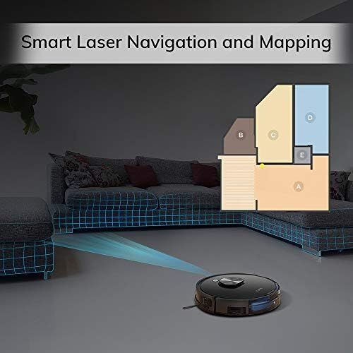  ILIFE A10 Mopping Robot Vacuum, 2-in-1 Robot Vacuum and Mop,Lidar Navigation,2000Pa Strong Suction, Wi-Fi Connected,Works with Alexa,Multiple-Floor Mapping,Ideal for Hard Floor to
