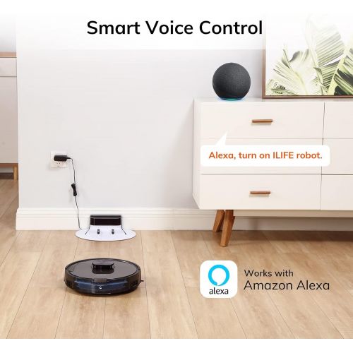  ILIFE A10 Mopping Robot Vacuum, 2-in-1 Robot Vacuum and Mop,Lidar Navigation,2000Pa Strong Suction, Wi-Fi Connected,Works with Alexa,Multiple-Floor Mapping,Ideal for Hard Floor to