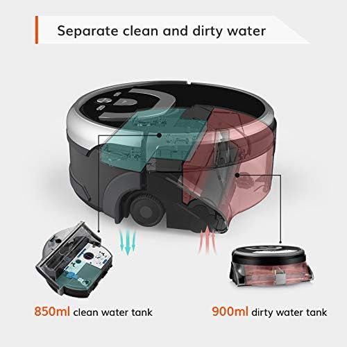  ILIFE Shinebot W400s Mopping Robot, Wet Scrubbing, Floor Washing Robot, XL Water Tank, Zig-Zag Path, Suitable for Hard Floor only.