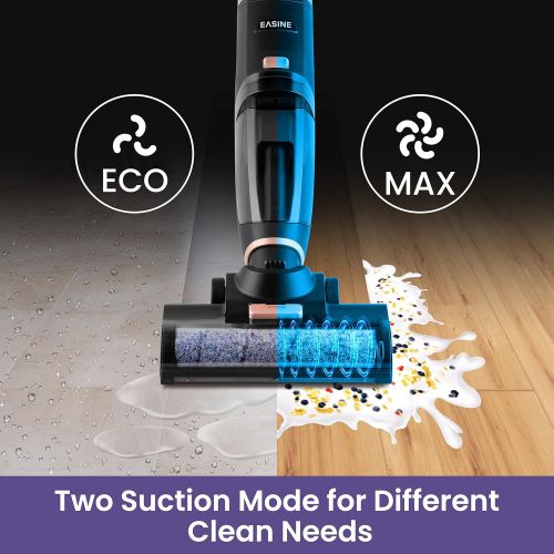  ILIFE EASINE W100 Cordless Stick Vacuum Cleaner, Lightweight Wet Dry Vacuum Cleaner, for Multi-Surface Floor Cleaning, One Button Self-Cleaning, LED Display,Long Runtime, for Hard