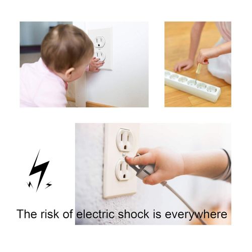 [아마존베스트]Outlet Covers, ILIVABLE Sturdy Childproof Electric Outlet Plugs Protectors Safety Socket Covers Baby...