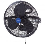 iLIVING 18 Wall-Mount Outdoor Misting Fan, Black