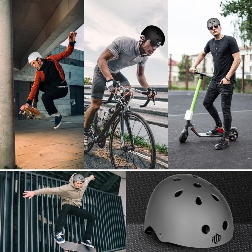  ILM Skateboard Helmet Impact Resistance Ventilation for Skateboarding Scooter Outdoor Sports