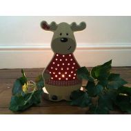 ILTToys Moose tea light (candle included), Christmas decoration, Christmas candle decoration, Wooden Christmas decoration, Reindeer decoration