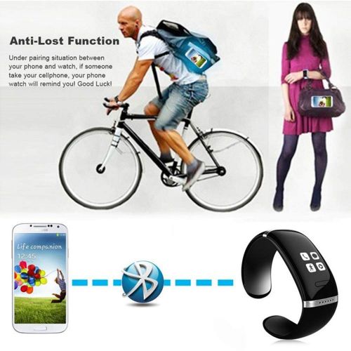 ILYO Fitness Tracker, IP68 Waterproof Bluetooth Call Smart Bracelet Touch Control Information Call Reminder Sports Step Fashion arm Massage Bracelet,Purple