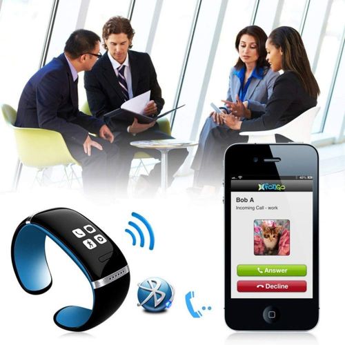  ILYO Fitness Tracker, IP68 Waterproof Bluetooth Call Smart Bracelet Touch Control Information Call Reminder Sports Step Fashion arm Massage Bracelet,Purple