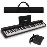 [아마존베스트]ILearnMusic Dulcette DX-10 88-Key Portable Piano Keyboard | Dual 25W Speakers | Semi-Weighted Keys | Sustain Pedal MIDI/USB | Electric Keyboard Piano 88-Keys | FREE CARRYING BAG (88-Key, Black