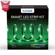 ILintek WiFi Smart LED Strip Light - iLintek Color Changing LED Strip Lighting Kit Tunable White Mood Light Dimmable Waterproof IP44 Wireless Control Compatible with Alexa and Google Assis