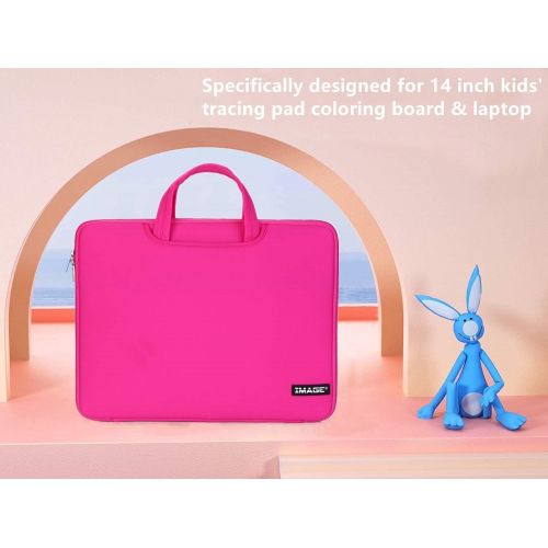  [아마존베스트]Protective Case for A4 Light Box,IMAGE Carrying Bag Travel Storage Case Pouch Cover with Pockets, for A4 Tracing LED Light Pad Coloring Board & Laptop, Notebook, Most Tracing Light