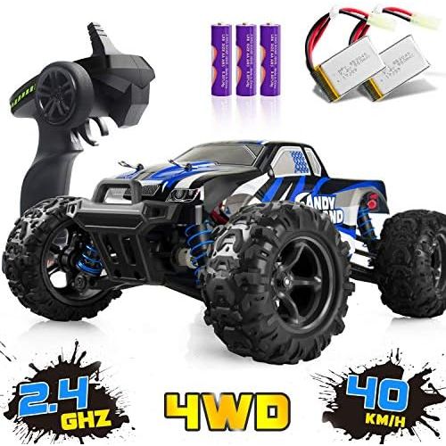  [아마존베스트]IMDEN Remote Control Car, Terrain RC Cars, Electric Remote Control Off Road Monster Truck, 1:18 Scale 2.4Ghz Radio 4WD Fast 30+ MPH RC Car, with 2 Rechargeable Batteries, Blue