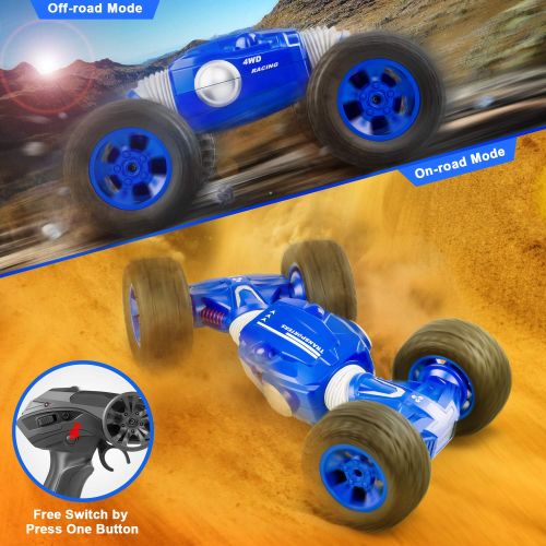  IMDEN Remote Control Car, Rc Cars with 2.4Ghz, 4WD Off Road Monster Truck for Boys & Girls, 1/16 Scale Fast Speed Deformation Stunt Car with 2 Rechargeable Batteries