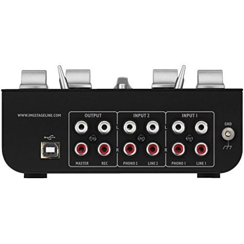  [아마존베스트]IMG Stageline MPX-20USB 3-Channel Stereo DJ Mixer with USB Interface, Audio Console with USB Audio Interface, Mixing Console with Sturdy and Compact Metal Housing, Black