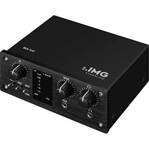  [아마존베스트]Img Stageline MX-1IO 1-Channel USB Recording Interface for Audio Recording on a Computer - Audio Recording Device with Full Duplex USB Port for Simultaneous Recording, Playback and