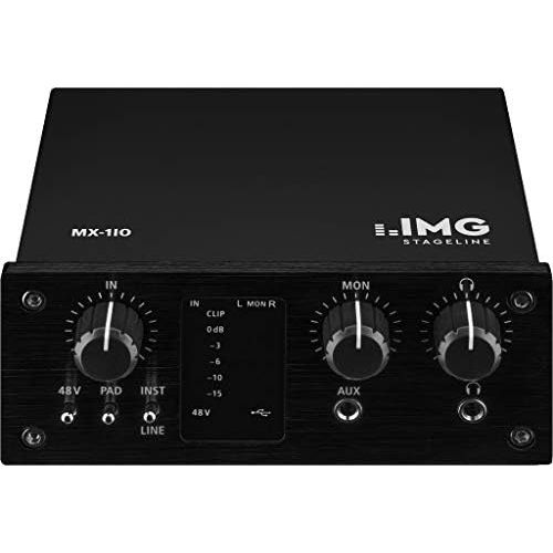  [아마존베스트]Img Stageline MX-1IO 1-Channel USB Recording Interface for Audio Recording on a Computer - Audio Recording Device with Full Duplex USB Port for Simultaneous Recording, Playback and