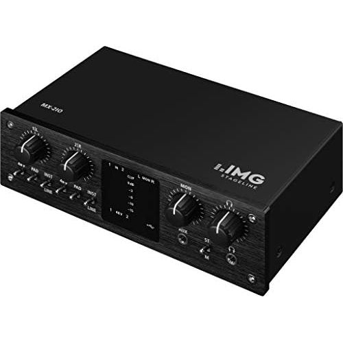  [아마존베스트]IMG Stageline MX-2IO 2-Channel USB Recording Interface for Audio Recording on a Computer, Audio Recording Device with Full Duplex USB Port for Simultaneous Recording, Playback and