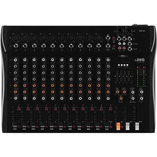  [아마존베스트]IMG Stageline MXR-120 12-Channel Audio Mixer with Integrated MP3 Player and Bluetooth Receiver - Black