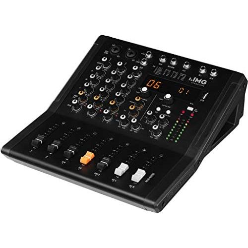  [아마존베스트]IMG Stageline MXR-40PRO Professional 4-Channel Audio Mixer with DSP Effects Unit, Built-in MP3 Player and Bluetooth Receiver, Black