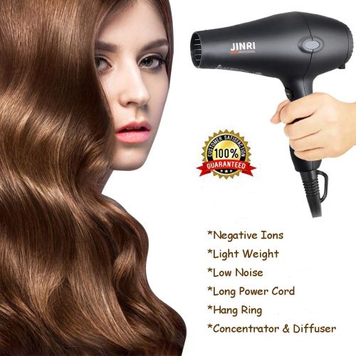  [아마존 핫딜]  [아마존핫딜]IMMOSO JINRI 1875W Negative Ions Salon Hair Dryer, Professional DC Motor Air Blower with Concentrator &...