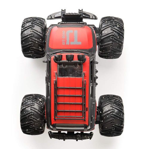  IMMOSO RC Car Remote Control Car, 1:16 Scale Electric RC Vehicles Off Road Vehicle 2.4GHz Radio Monster RC Truck High Speed Racing Monster Truck, Excellent Gift for Kids（Red）