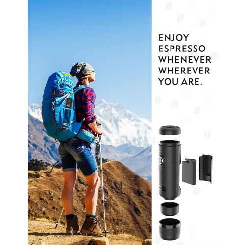  IMONS Portable Espresso Maker,Fast-Charging Travel Coffee Maker Portable Electric Espresso Machine suit for Travel, Outdoor, Home and Office