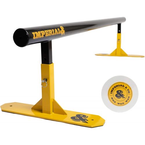  IMPERIAL&CO Round Bar Grind Rail and Wax for Skateboard Ramps Setup on Driveway or Skatepark for begginers and Adults, BMX Bike, Scooter, Agressive Inline & Roller Skating/Blading,