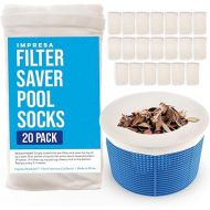 IMPRESA 20-Pack of Pool Skimmer Socks - Excellent Savers for Pool Baskets and Skimmers - Ideal for Inground or Above Ground Pools - Filters Debris and Other Small Particles