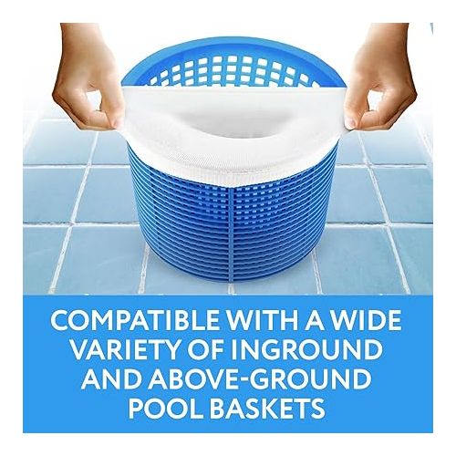  IMPRESA 20-Pack of Pool Skimmer Socks - Excellent Savers for Pool Baskets and Skimmers - Ideal for Inground or Above Ground Pools - Filters Debris and Other Small Particles