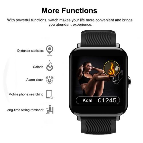  IMSHI W2 Fitness Smart Watch, Bluetooth Smart Watch Wristwatch with Pedometer Analysis Sleep Monitoring Heart Rate Monitor Tracker and Blood Pressure Monitoring Long Standby IP67 S