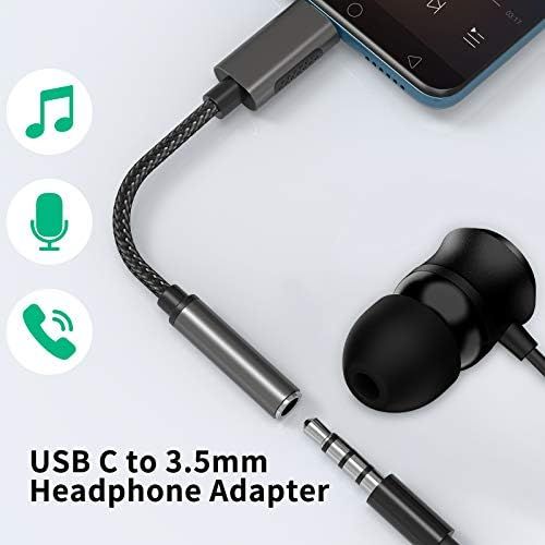  [아마존베스트]USB C Kopfhoerer Adapter Aux, iMangoo USB C auf 3.5mm Klinke Adapter Jack Audio fuer Samsung S20 FE, Typ C Aux Adapter zu Kopfhoerer Audio fuer OnePlus Nord 8T 8 8Pro 7T Galaxy S20 Ult