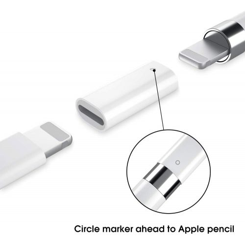  [아마존베스트]iMangoo pencil cap, 2 pieces, iPencil replacement magnetic closure, use for backup protective cover, protect charging port, white