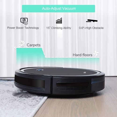  Robot Vacuum Cleaner, iMartine 1600Pa Strong Suction Robotic Vacuum Cleaner, Super-Thin Quiet, Up to 120mins Runtime/Automatic Self-Charging Robot Vacuum for Pet Hair Hard Floor to