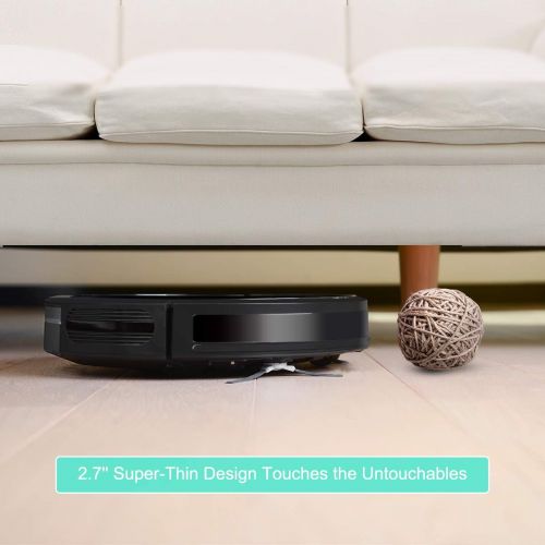  [아마존베스트]Robot Vacuum Cleaner, iMartine 1600Pa Strong Suction Robotic Vacuum Cleaner, Super-Thin Quiet, Up to 120mins Runtime Automatic Self-Charging Robot Vacuum for Pet Hair Hard Floor to