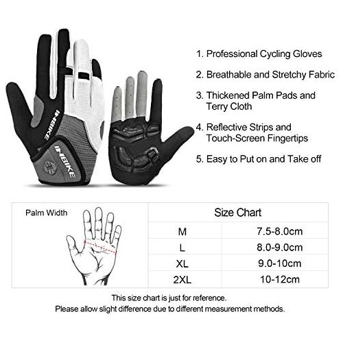  INBIKE 5mm Gel Padded Touch Screen Cycling Gloves MTB DH Road Glove Full Finger for Men Women