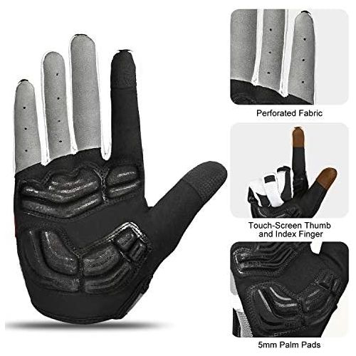  INBIKE 5mm Gel Padded Touch Screen Cycling Gloves MTB DH Road Glove Full Finger for Men Women