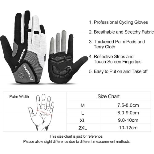  INBIKE 5mm Gel Padded Touch Screen Cycling Gloves MTB DH Road Glove Full Finger for Men Women