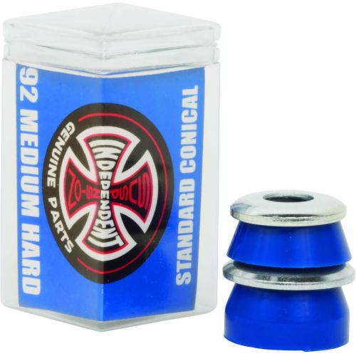  Independent Truck Co. Standard Conical Cushions Blue Skateboard Bushings - 2 Pair with Washers - 92a