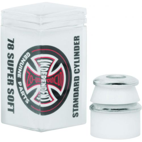  Independent Standard Cylinder Cushions White Skateboard Bushings - 2 Pair with Washers - 78a