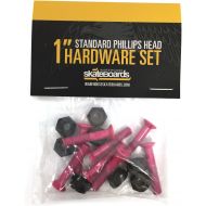 Independent Stage 11-129mm Standard Silver Skateboard Trucks - 5.0 Hanger 7.6 Axle with 1 Unicorn Pink Hardware - Bundle of 2 Items
