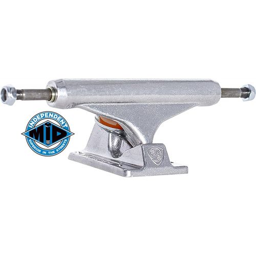  Independent Stage 11-144 mm Mid Silver Skateboard Trucks - 5.67 Hanger 8.25 Axle with 1 Raven Black Hardware - Bundle of 2 Items