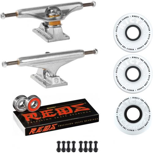  INDEPENDENT Trucks Ricta Skateboard 92a Clouds Wheels Package Reds Bearings